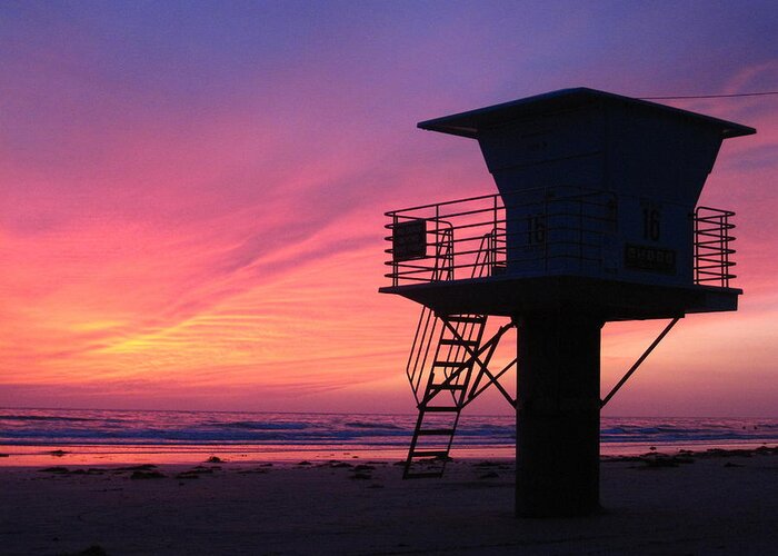 California Greeting Card featuring the photograph Sunset at San Elijo by Eric Foltz