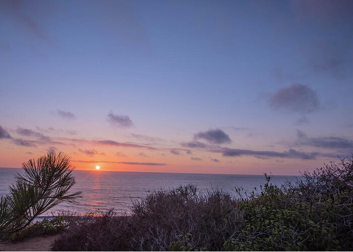 Landscape Greeting Card featuring the photograph Sunset Delmar Beach San Diego California by Bruce Pritchett