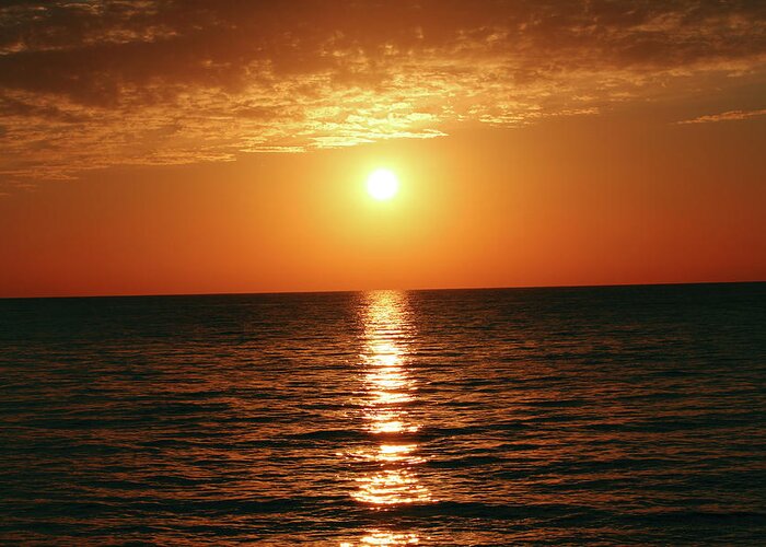 Sunset Greeting Card featuring the photograph Sunset in Bimini by Samantha Delory