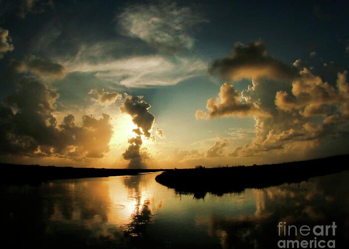 Louisiana Sunset Greeting Card featuring the photograph Sunset In Lacombe, La by Luana K Perez