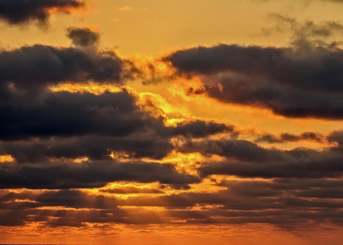 Sun Greeting Card featuring the photograph Sunset off Ecuador by John Haldane