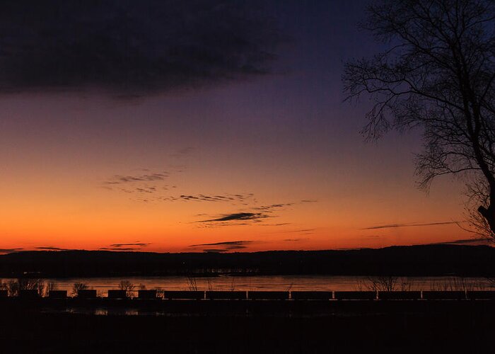 Galena Greeting Card featuring the photograph Sunset on the River by Joni Eskridge