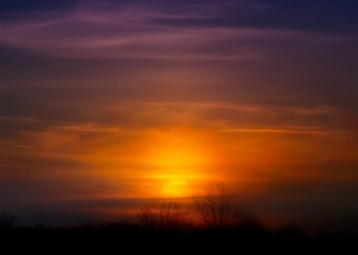 Sunset Greeting Card featuring the photograph Sunset over Scuppernong Springs by Scott Norris