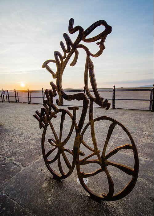 Statue Greeting Card featuring the photograph Sunset Rider by Spikey Mouse Photography