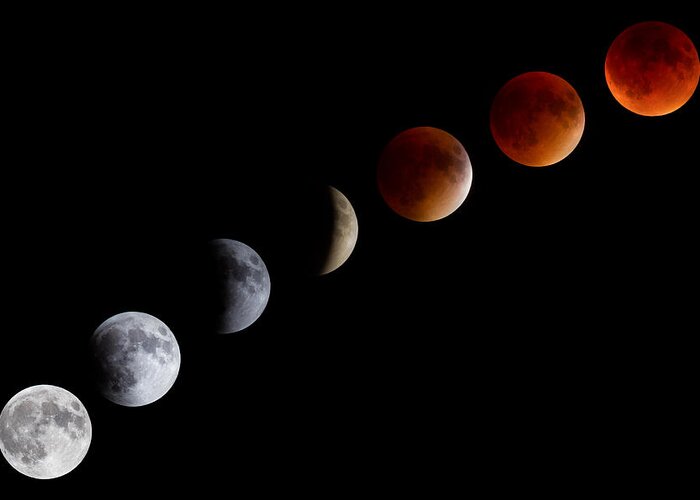 Blood Moon Greeting Card featuring the photograph Super Blood Moon Eclipse by Brian Caldwell