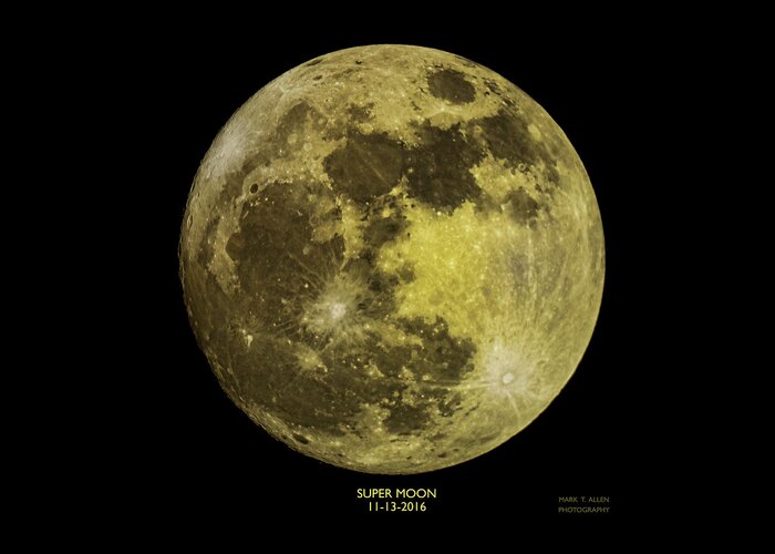 Mark T. Allen Greeting Card featuring the photograph Super Moon by Mark Allen