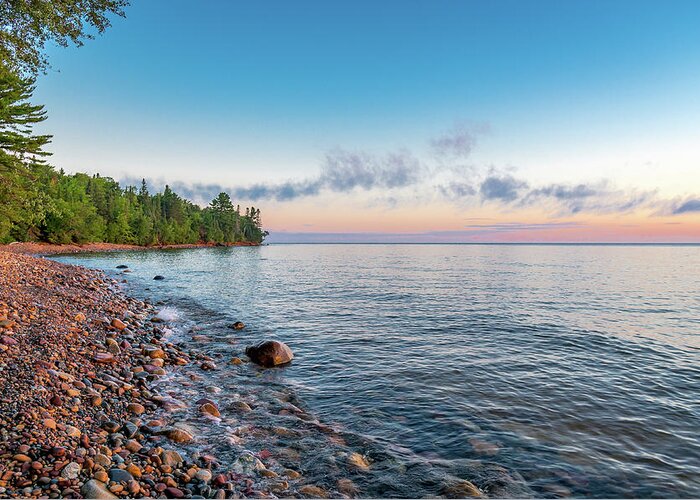 Au Sable Point Greeting Card featuring the photograph Superior Morning by Gary McCormick