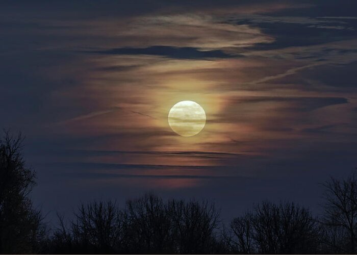 Moon Greeting Card featuring the photograph Supermoon by Allin Sorenson