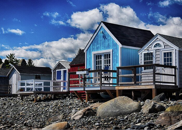 Shacks Greeting Card featuring the photograph Surf Shacks by Tricia Marchlik