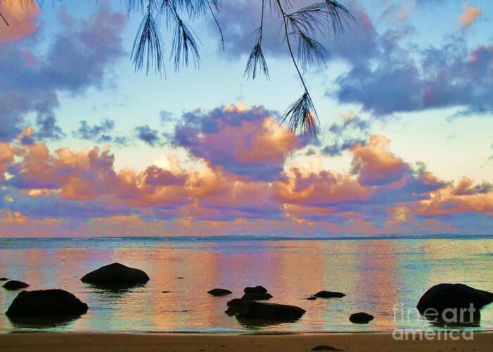 Ocean Greeting Card featuring the photograph Surreal Sunset by Michele Penner