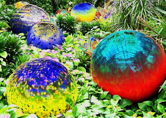 Balls Greeting Card featuring the digital art Surrreal Gardens by Vijay Sharon Govender