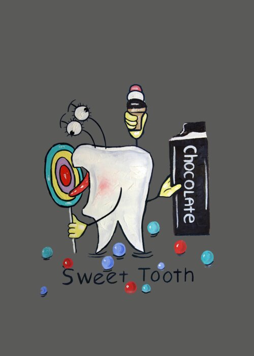Sweet Tooth Greeting Card featuring the painting Sweet Tooth T-Shirt by Anthony Falbo