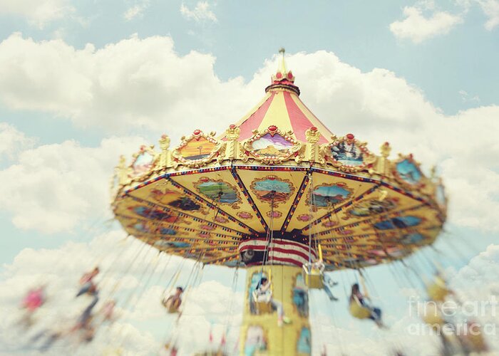 Carnival Greeting Card featuring the photograph Swings by Sylvia Cook
