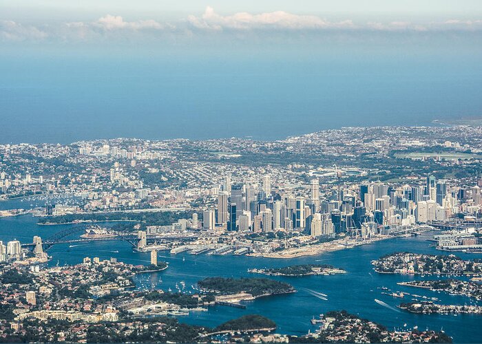 Sydney Greeting Card featuring the photograph Sydney from the Air by Parker Cunningham