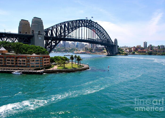 Bridge In Austrailia Greeting Card featuring the photograph Sydney Harbor Bridge by Johanne Peale