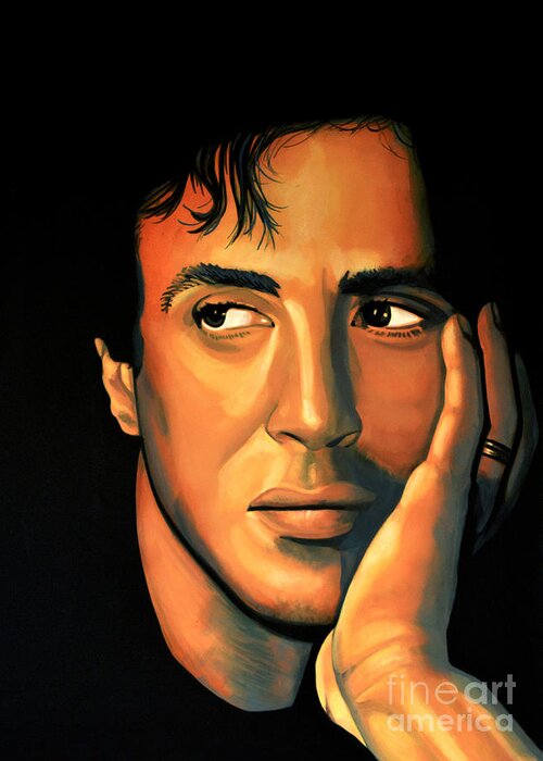 Sylvester Stallone Greeting Card featuring the painting Sylvester Stallone by Paul Meijering