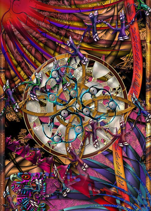 Symbol Art Greeting Card featuring the digital art Symagery 28 by Kenneth Armand Johnson