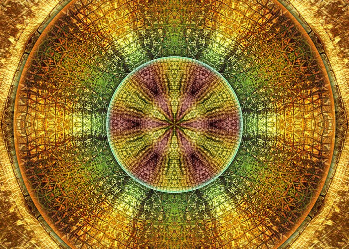 Mandalas From Trash Greeting Card featuring the digital art All That Glitters by Becky Titus