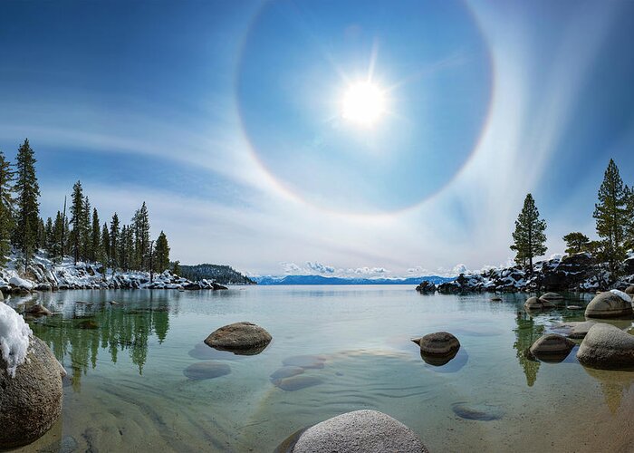Halo Greeting Card featuring the photograph Tahoe Halo by Brad Scott by Brad Scott