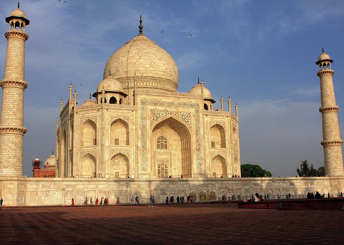 Taj Mahal Greeting Card featuring the photograph Taj Mahal In Evening Light, Agra, Uttar Pradesh, India by Aidan Moran