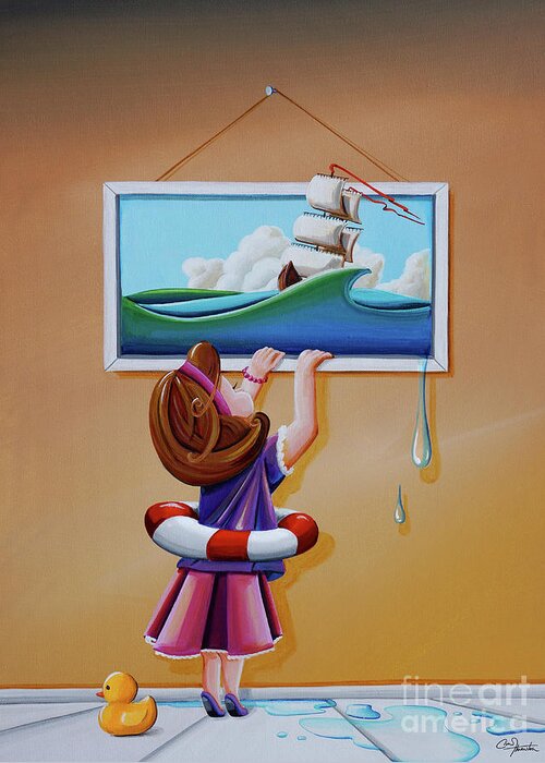 Ship Greeting Card featuring the painting Take Me With You by Cindy Thornton