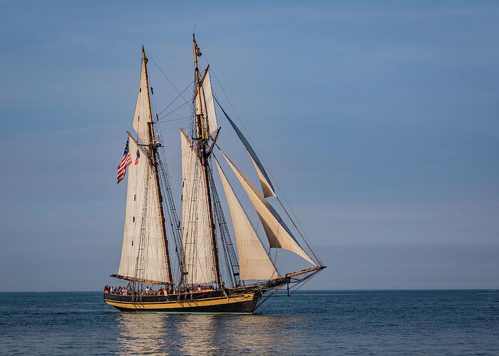 Boat Greeting Card featuring the photograph Tall Ship Pride of Baltimore II by Dale Kincaid