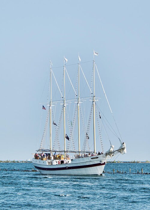 Sails Greeting Card featuring the photograph Tall Ship Windy - Chicago by John Black