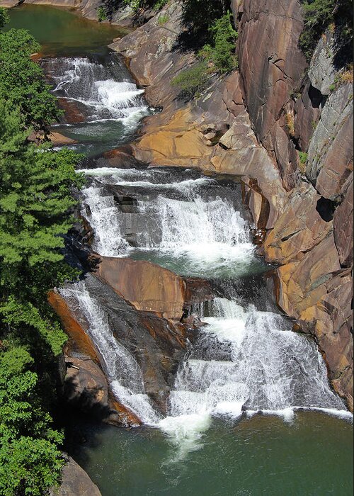 Waterfall Greeting Card featuring the photograph Tallulah Falls, Ga.,USA by Richard Krebs