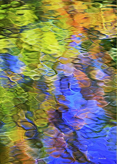 Abstract Greeting Card featuring the photograph Water Mosaic Abstract Art by Christina Rollo
