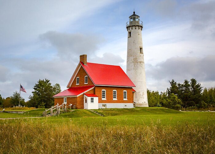 Lighthouses Greeting Card featuring the photograph Tawas Point Lighthouse - Lower Peninsula, MI by Jack R Perry
