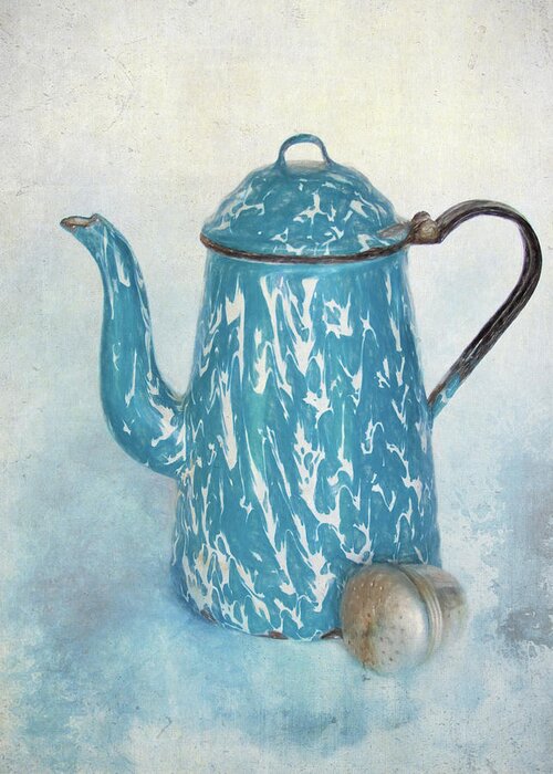 Blue Greeting Card featuring the photograph Tea Time by David and Carol Kelly
