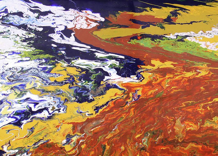 Fusionart Greeting Card featuring the painting Tectonic by Ralph White
