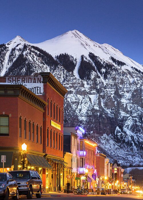 Telluride Greeting Card featuring the photograph Telluride Main Street 2 by Whit Richardson