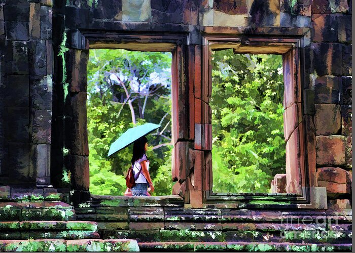 Angkor Wat Greeting Card featuring the photograph Temples of Cambodia by Chuck Kuhn