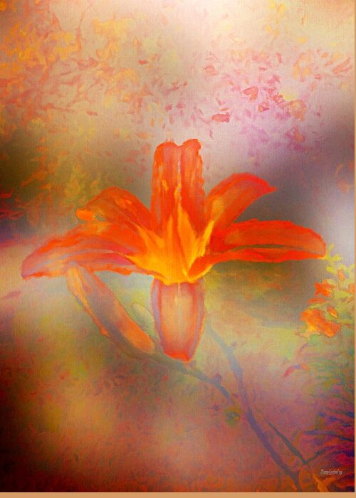 Tiger Greeting Card featuring the photograph Tender Tiger Lily by Diane Lindon Coy