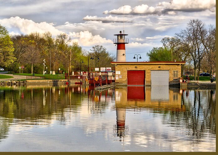 Tenney Greeting Card featuring the photograph Tenney Lock - Madison - Wisconsin by Steven Ralser