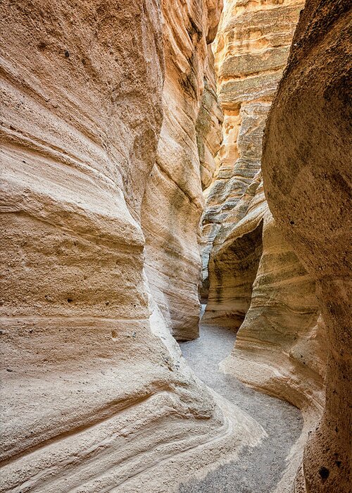 Kasha Katuwe Tent Rocks National Monument Sangre De Christo Santa Fe Northern New Mexico Nm Greeting Card featuring the photograph Tent Rocks Slot Canyon 2 - Tent Rocks National Monument New Mexico by Brian Harig