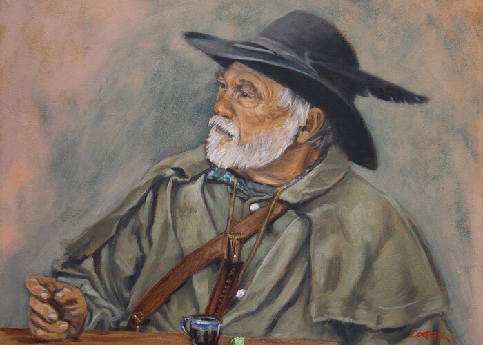 Mountain Man Greeting Card featuring the painting Tequila Tuesday by Todd Cooper