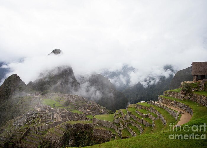 Machu Picchu Greeting Card featuring the photograph Terraces and Ruins by Timothy Johnson
