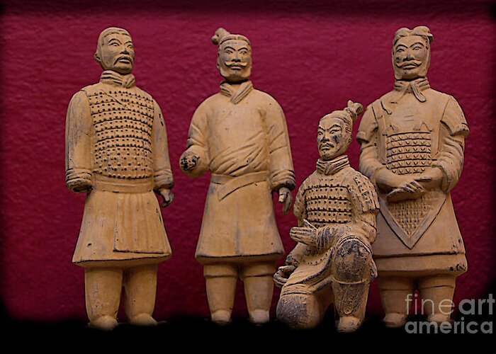 Statue Greeting Card featuring the photograph Terracotta Army III by Al Bourassa