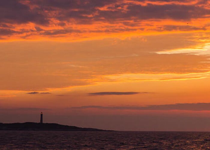 Lighthouse Greeting Card featuring the photograph Thacher Island Lighthouse Panoramic by Tim Kirchoff