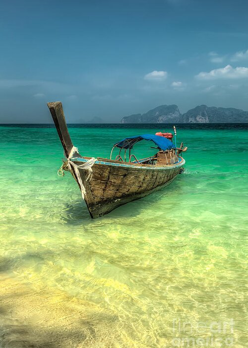 Boat Greeting Card featuring the photograph Thai Longboat by Adrian Evans