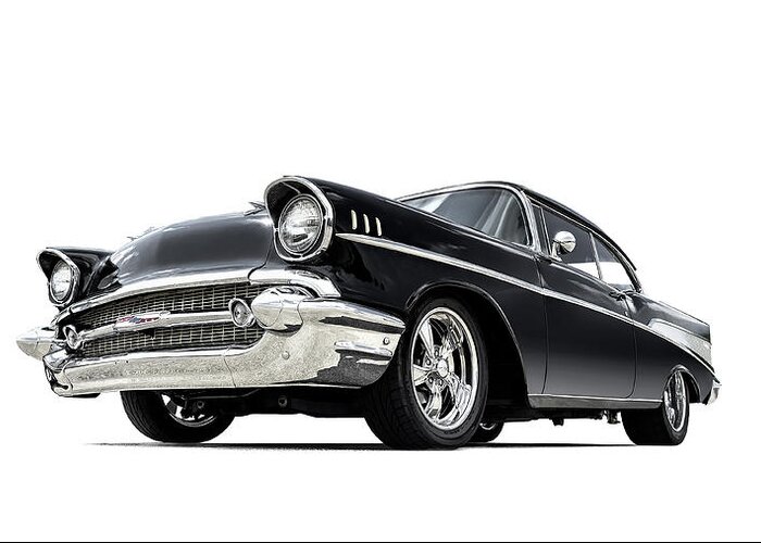 57 Chevy Greeting Card featuring the digital art The 57 Chevy by Douglas Pittman