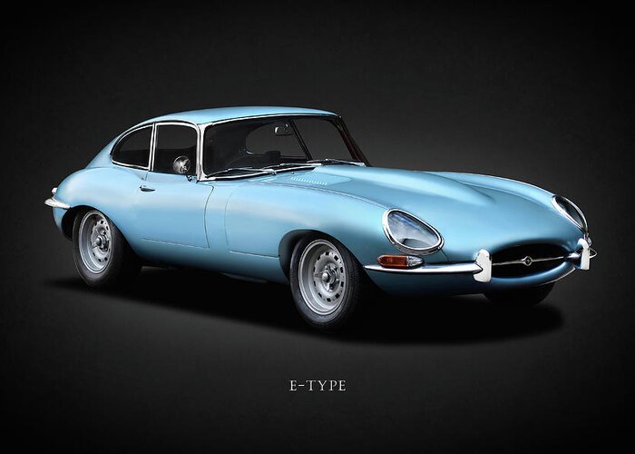 Jaguar E-type Greeting Card featuring the photograph The 66 E-Type by Mark Rogan