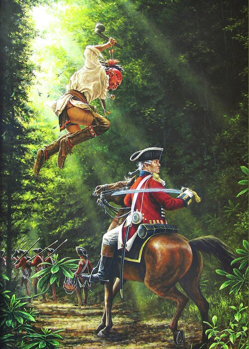 War Greeting Card featuring the painting The Ambush by Dan Nance