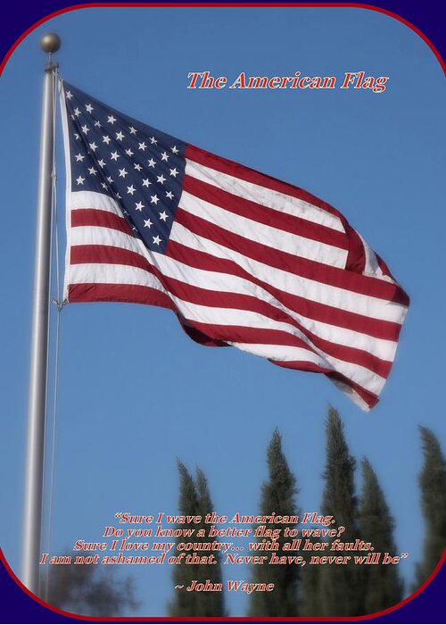 American Greeting Card featuring the photograph The American Flag by Glenn McCarthy Art and Photography