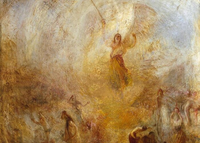 Joseph Mallord William Turner 1775�1851  The Angel Standing In The Sun Greeting Card featuring the painting The Angel Standing in the Sun by Joseph Mallord