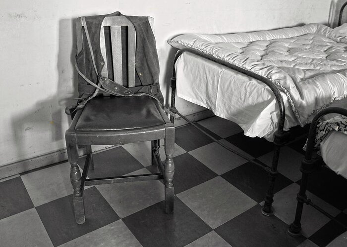 The Art Of Welfare Greeting Card featuring the photograph The Art of Welfare. Bed chair. by Elena Perelman