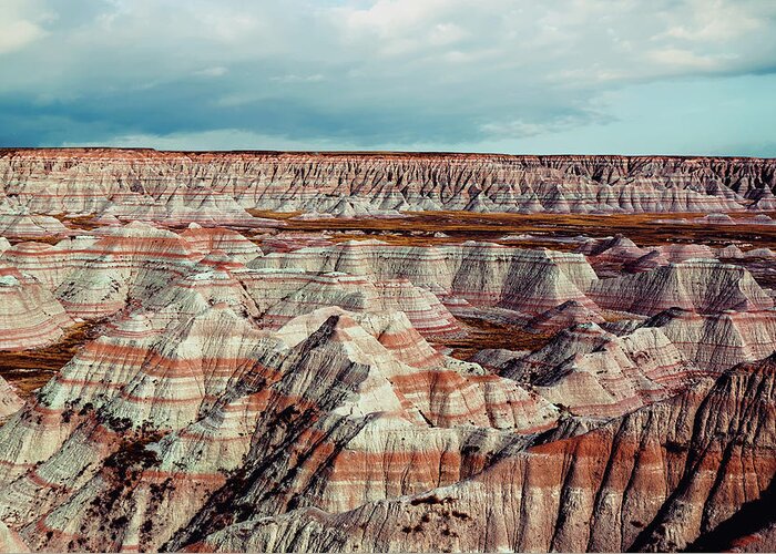 Badlands Greeting Card featuring the photograph The Badlands of South Dakota I by Tom Mc Nemar