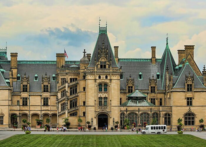 Biltmore Greeting Card featuring the photograph The Biltmore House by Stephen Stookey